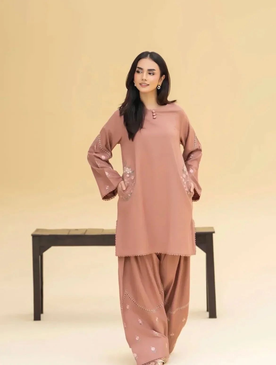 MAHRUNISA EMBROIDED CO-ord set