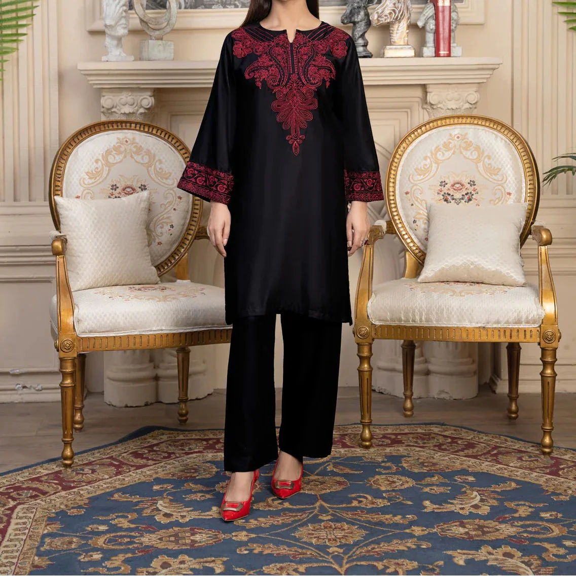 TAAJ 3PC emboriederd and printed