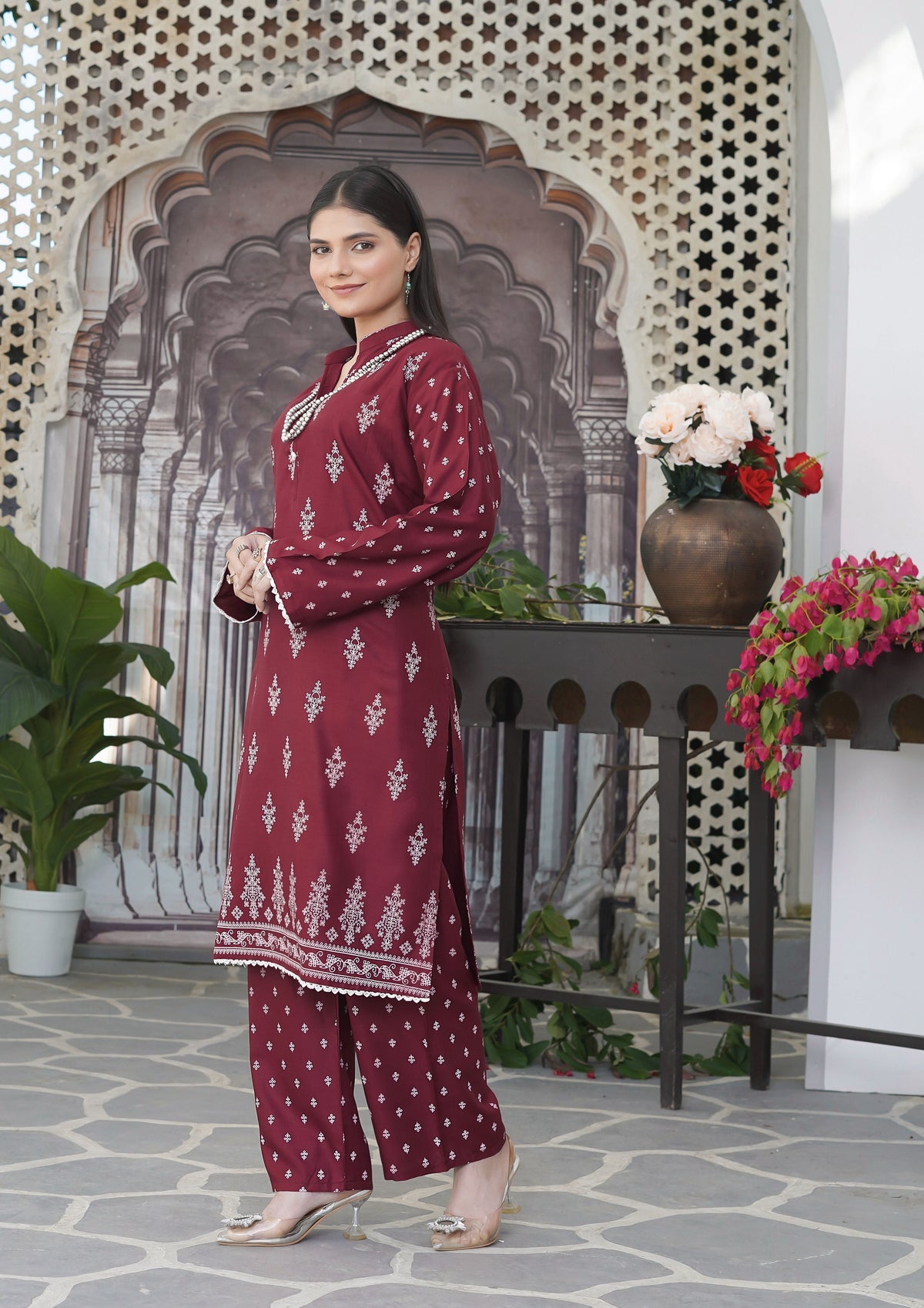 GULFASHA MAROON 2PCS