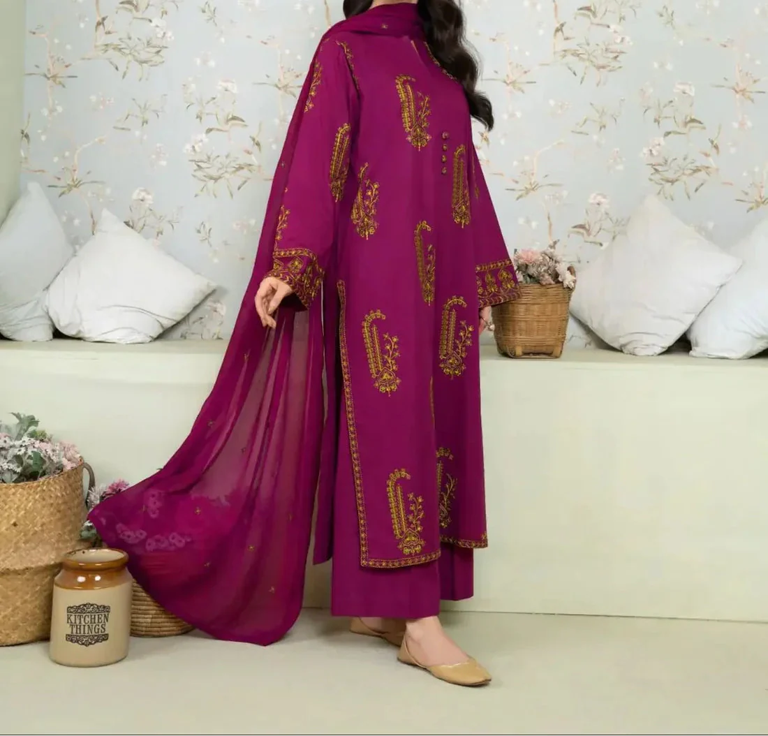 AMBER EMBROIDERED 2 PCS