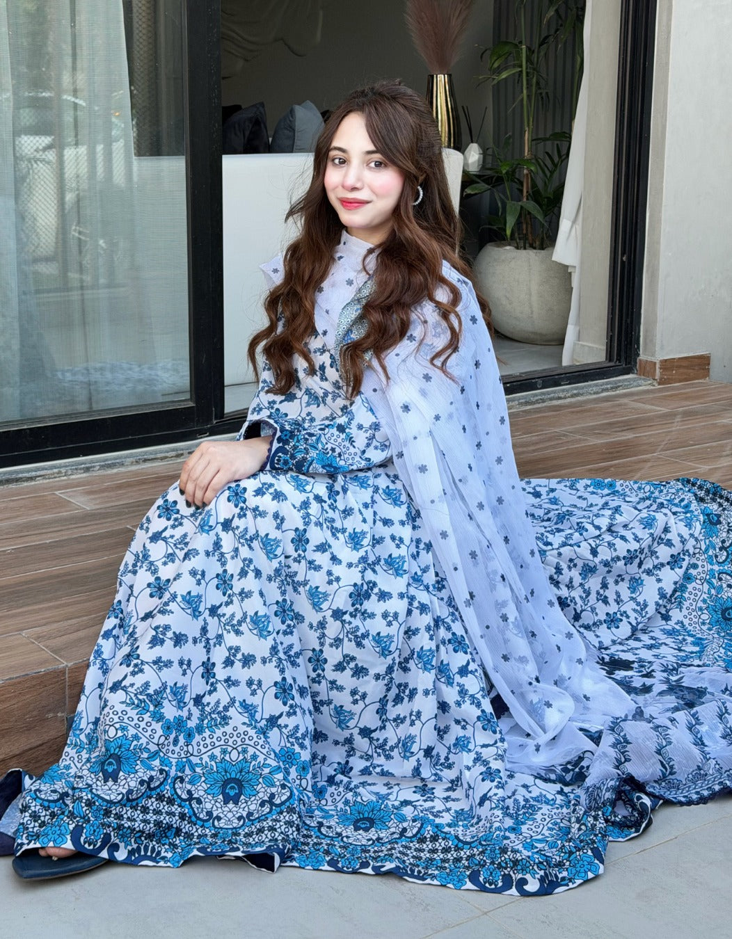 WHITE BLUE PEARL MAXI 3 PCS