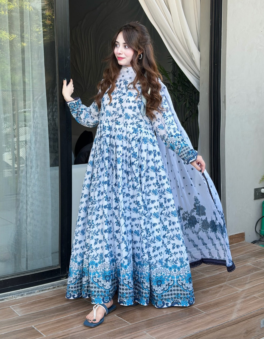 WHITE BLUE PEARL MAXI 3 PCS