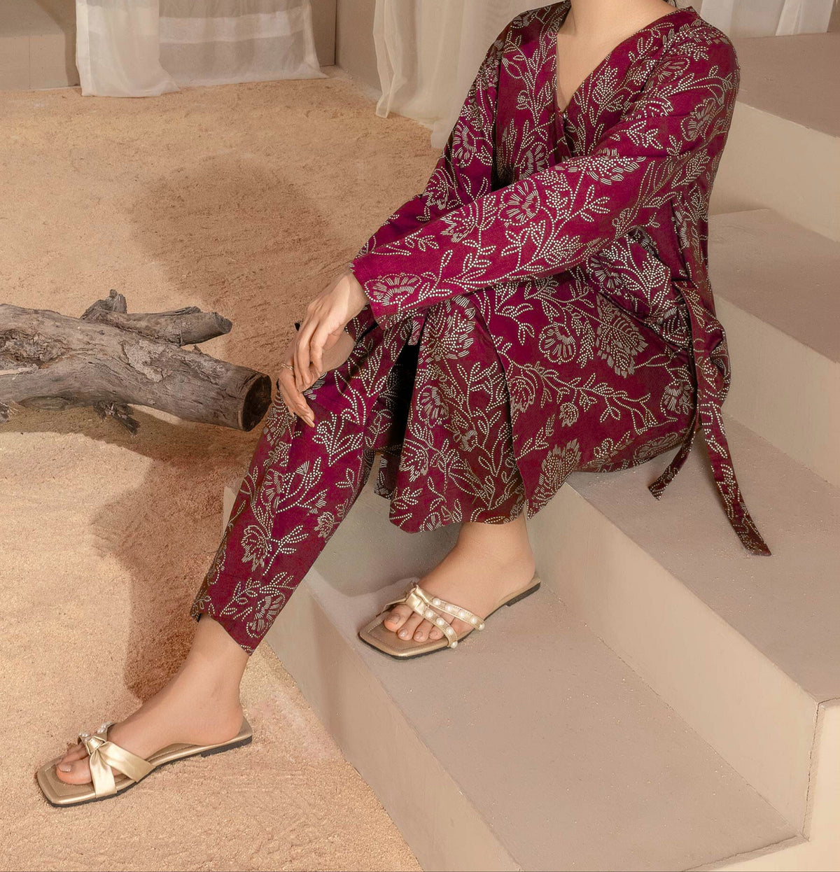 ANDAZ maroon 2 piece