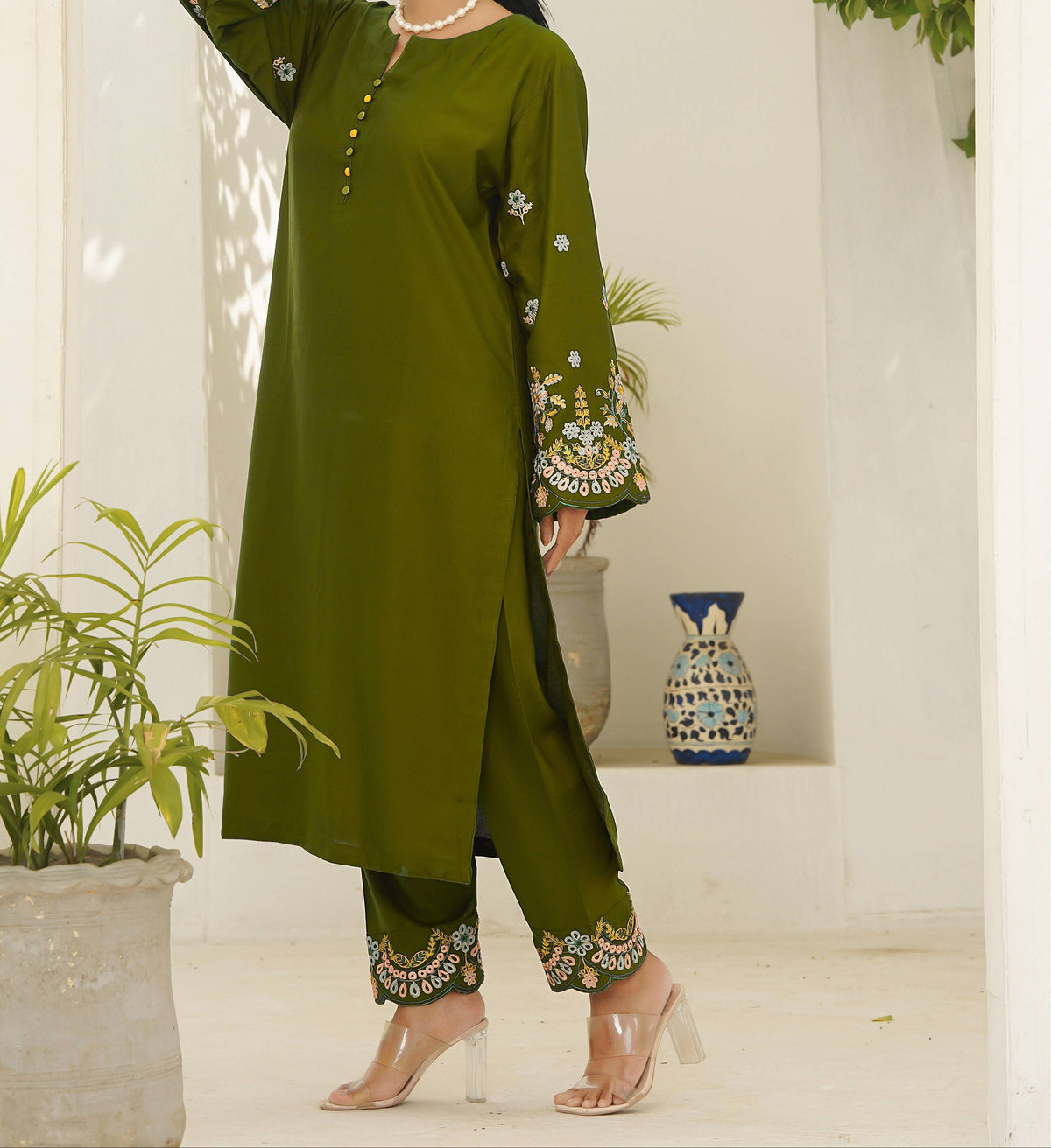 HUMA GREEN TWO PIECE