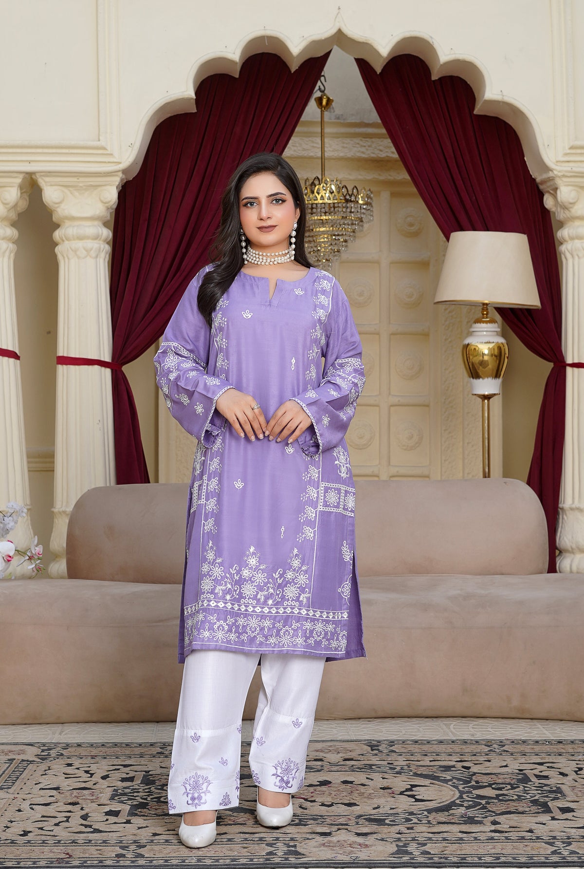 RANG E BAHAR 2 PICE LILAC