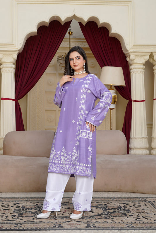 RANG E BAHAR 2 PICE LILAC