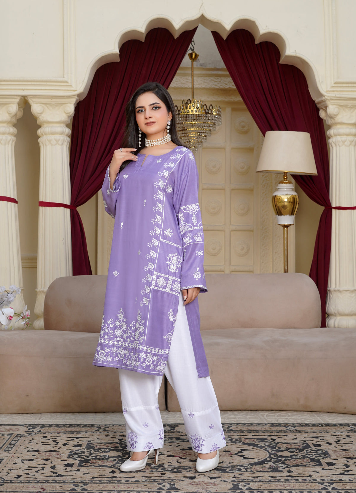 RANG E BAHAR 2 PICE LILAC